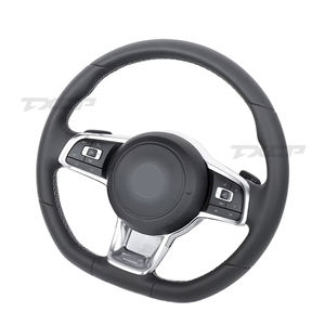 Volant Tout Cuir Compatible Volkswagen MK7 MK6 <span class=keywords><strong>Golf</strong></span> 7 Polo CC Jetta Tiguan GTI R <span class=keywords><strong>GTD</strong></span> GTS GTE GLI R-Line <span class=keywords><strong>Golf</strong></span> 6 Scirocco - Product Image 2