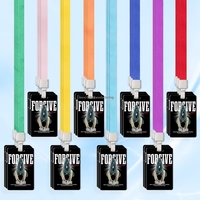 Nouvel ensemble de lanyards personnalisés Sunshine pour événements, badges d'identification PVC VIP pour exposition, cartes PVC RRID avec logo imprimé