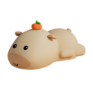 Veilleuse Mini Kapibala en Silicone en Forme d'Animal, Contrôle Tactile, Lumière Douce LED, pour Chambre et Bureau, Lumière d'Ambiance - Product Image 5