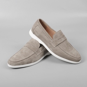 Mocassins Gommino d'hiver pour hommes en cuir véritable, confortables, faits main, légers, imprimés, à enfiler, pour le bureau - Product Image 3