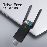Adaptador WiFi USB AC600Mbps con Bluetooth, 2 Antenas, Doble Banda 2.4G y 5GHz, WiFi6, Receptor Inalámbrico Wlan