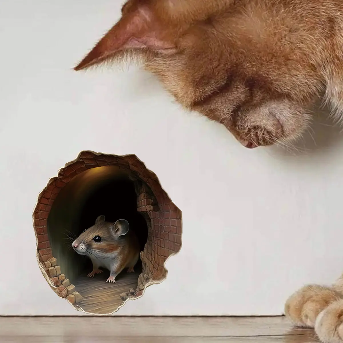 Adesivo murale per bambini con lettura del Mouse dei cartoni animati decorazione della casa soggiorno camera da letto carta da parati rimovibile per topi adesivi