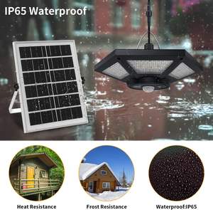 ไฟโซลาร์เซลล์แบบแขวนขายส่ง 180LED 1000LM ไฟสวนภายนอกอาคารพร้อมเซ็นเซอร์ตรวจจับความเคลื่อนไหว ไฟโรงเก็บของ กันน้ำ IP65 ชาร์จไฟได้ พร้อมรีโมท - Product Image 6