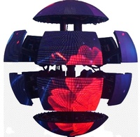 Pantalla LED de bola esférica personalizada Pantalla interior/exterior Pantalla LED creativa Ángulo de visión de 360 grados Montaje sin costuras