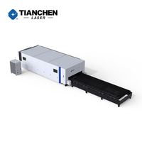 Machine de découpe laser à fibre Tianchen série PB 20 kW, commande CNC Cypcut, rails de guidage Yaskawa HIWIN, découpe d'acier de 50 mm d'épaisseur, refroidissement par eau