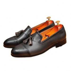 Zapatos de Cuero para Hombre de Alta Gama, Personalizados, Formales de Negocios, Estilo Británico Informal, a la Moda y Modernos - Product Image 5