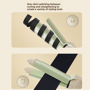 Lisseur et boucleur <span class=keywords><strong>2</strong></span>-en-1, design ours mignon, mini fer à lisser portable de voyage, température constante pour filles et étudiantes - Product Image 4