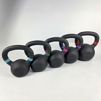 Kettlebell coloré de 4 kg à prix de gros, en fonte massif durable, avec revêtement coloré, codé par couleur, pour usage en salle de sport, écologique