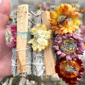 Белый шалфей с кристаллами шалфей пучок шалфей и Лавандовые палочки - Product Image 3