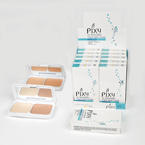 PIXY 3-en-1 Poudre compacte double couche spécialisée dans l'exportation transfrontalière Bouffée de maquillage pour la peau juste Fond de teint cosmétique pour le visage - Product Image 1