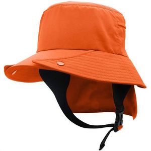 Outdoor <b>Flat</b> Top Wide Brim Fisherman Bucket <b>Hat</b> Quick Dry UV Protection Beach Surf <b>Hat</b> With Strap - Product Image 4