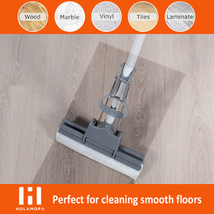 Holamopa <strong>PVA</strong> Sponge <strong>Mops</strong> for Floor Cleaning Squeeze with Long <strong>Handle</strong> Self Wringing <strong>Mop</strong> for Kitchen Bathroom Tiles - Product Image 5