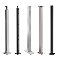 Système de garde-corps en acier inoxydable noir OEM ODM avec double rainure pour balustrade, poteau de main courante pour escalier et balcon, installation facile