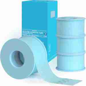 Cinta Médica de Silicona (4 Rollos) para Piel Sensible, Cinta Quirúrgica Impermeable para Fijar Apósitos y Gasa, Remoción sin Dolor - Product Image 1