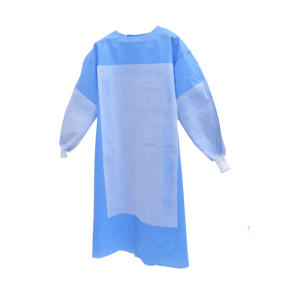 Grosir gaun bedah diperkuat sekali pakai gaun bedah pelindung tahan air medis