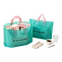 Sac en plastique HDPE de qualité supérieure avec poignée renforcée, logo personnalisé imprimé, stock disponible pour l'emballage des achats