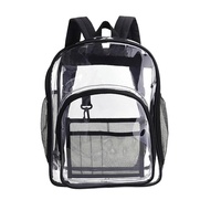 Sac à dos en PVC transparent, produits écologiques en PVC moelleux, lumineux, Noël, unisexe, bretelles incurvées, trousse de maquillage en PVC