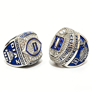 2025 ACC Duke <span class=keywords><strong>Blue</strong></span> Devils Futbol Sun Bowl Şampiyonluk Yüzükleri Seti, Ahşap Kutulu Alaşımlı Yapay Elmaslı Erkekler İçin Takı - Product Image 3