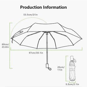 Paraguas Plegable de 3 Secciones, Manual, de Alta Calidad, Compacto, de Una Sola Capa, Impermeable, Promocional, con Varilla de Aluminio, 21 Pulgadas - Product Image 2