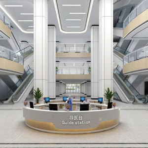 Área de recepción principal de Hospital personalizada Estación de enfermera redonda Clínica médica Estación de enfermera de Hospital Muebles Mostrador frontal - Product Image 2
