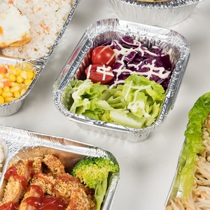 Salad Fruit BBQ Rectangular Aluminum <b>Foil</b> Food <b>Container</b> Takeaway <b>Foil</b> Food - Product Image 3