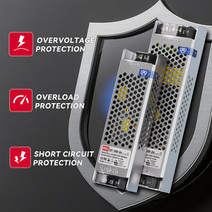 Controlador LED de Voltaje Constante MWEL Serie ST de 60-400W, 220VAC a 12V 24VDC para Iluminación <span class=keywords><strong>Lineal</strong></span> de Tiras y Vitrinas - Product Image 3