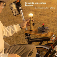 Lampe LED portable multifonctionnelle rétro de grande capacité pour le camping en plein air, longue durée, étanche IP65, recharge USB, lithium-ion