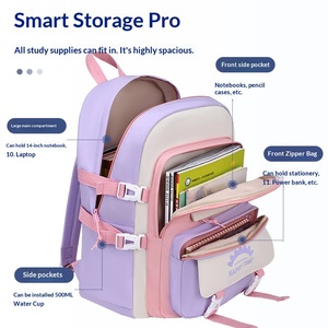 Mochila Escolar Moderna para Niñas de Primaria y Secundaria, Transpirable, Ligera, de Poliéster Curvado - Product Image 2