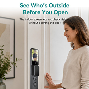 Cerradura Inteligente WiFi SJJ Totalmente Automática TTLock Tuya con Reconocimiento Facial Opcional, Cámara de Mirilla con Reconocimiento de Palma de la Mano, Videoportero, Desbloqueo Remoto - Product Image 6
