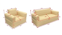 Canapé gonflable double, capacité de charge 300 kg, gonflage rapide, portable, imperméable, revêtement PVC, pour camping, plage, jardin, terrasse