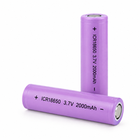 Batterie lithium-ion rechargeable 3,7 V 18650, cellule 1200 mAh, 1500 mAh, 1800 mAh, 2000 mAh pour banque d'alimentation, lampe torche, packs DIY