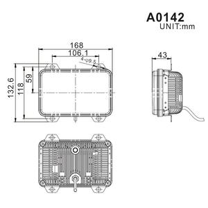 Faro a fascio a Led 4x6 pollici <span class=keywords><strong>per</strong></span> John Deere AL152328 40W Hi/Lo Beam LED - Product Image 2
