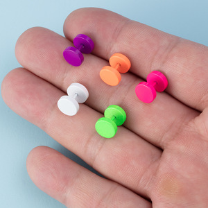 <span class=keywords><strong>Faux</strong></span> plugs et tunnels colorés ronds et plats, tendance, en acier inoxydable, pour <span class=keywords><strong>cartilage</strong></span>, tragus, hélix, <span class=keywords><strong>piercing</strong></span> d'<span class=keywords><strong>oreille</strong></span> - Product Image 3
