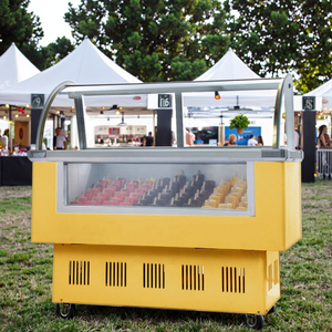 Chuyên nghiệp Gelato & đông lạnh món tráng miệng hiển thị tủ đông-Showcase cho kem Ý, Sữa chua dày, thanh đá trong cửa hàng - Product Image 2