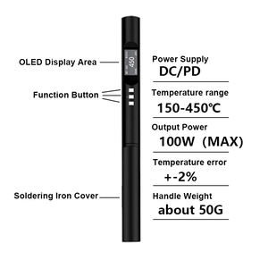PTS200 100W <span class=keywords><strong>fer</strong></span> <span class=keywords><strong>à</strong></span> <span class=keywords><strong>souder</strong></span> électrique Smart Mini Portable chauffage rapide Station de soudage universel TS101/<span class=keywords><strong>TS100</strong></span> pointe - Product Image 3