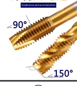 Premium Spiral Flute <span class=keywords><strong>Thread</strong></span> Tap HSS TiN Coated Through Hole CNC Usinagem Stainless Steel Alloy <span class=keywords><strong>Thread</strong></span> Tools M3 M12 - Product Image 5