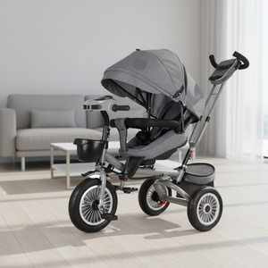 Approvisionnement d'usine Parasol Enfants Poussette 1-6 Ans Enfants Scooter 3 Roues Enfants Vélo Bébé Tricycle Siège Pivotant Demi Inclinable - Product Image 1