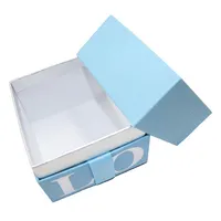 FIUHING синяя Роскошная Подарочная бумажная коробка, квадратная упаковка I Love You, Подарочная бумажная коробка, индивидуальный логотип, печатная Премиум Бумажная Коробка