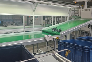 OEM Ayarlanabilir Hız ve Yükseklik PVC Alüminyum Bantlı Konveyör Ayarlanabilir Otomatik Motorlu - Product Image 3