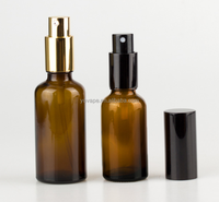 Auf Lager 5ml 10ml 15ml 30ml 50ml 100ml Aluminium Gold/Silber Sprüh pumpe Lotion gefrostet klarer Bernstein Fein nebel Sprüh glasflasche