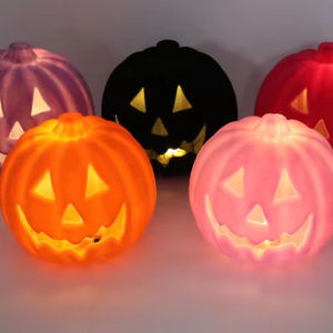<span class=keywords><strong>Halloween</strong></span> casa stregata LED in plastica 5 pollici di zucca lanterna decorazione per esterni e interni - Product Image 1