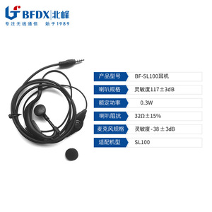 Auriculares Telefónicos Bfdx con Micrófono para Walkie Talkie, Conector de 3.5mm, Color Negro - Product Image 2