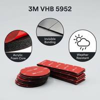 Cinta Adhesiva de Doble Cara VHB 5952 Negra, Corte Personalizado, Cinta de Espuma Acrílica para Unión de Piezas Automotrices, Servicio OEM