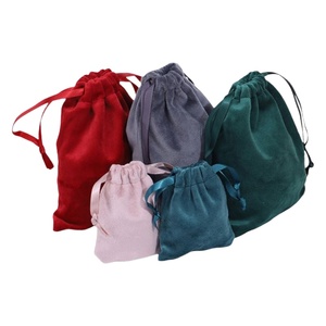 Velvet Drawstring Jewelry Pouch Simple Jewelry <b>Accessory</b> Storage Bag Mini Velvet Bag - Product Image 1