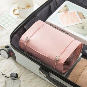 Pochette de maquillage professionnelle en nylon matelassé, en cuir et en toile, sac à pinceaux, sac de voyage, sac de maquillage personnalisé - Product Image 4