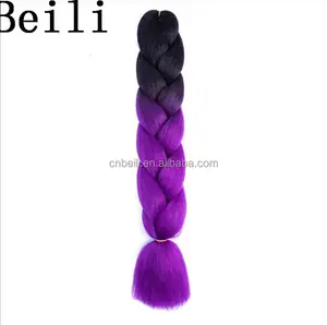 Großhandel Bester Preis Groß packung Soft Ombre Synthetic Box Braid Crochet Jumbo Expression Pre Stretched Braid ing Hair Kostenloser Versand