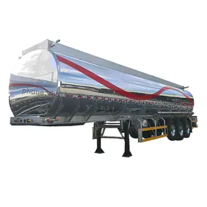 12 Wheels 42000Liters 45Tons Aluminium Fuel Crude Oil Tank Trailer 3 Compartment Water Milk Tanker With Pump