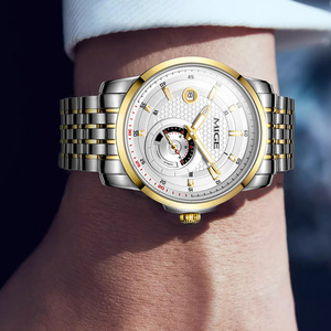 Montre mécanique pour homme simple avec date, logo personnalisé, acier inoxydable Miyota de haute qualité, cristal saphir, étanche 5ATM - Product Image 2