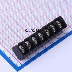 DBT30C-8.25-7P-BK-P Barrier Terminal Block Through hole Component (THT),P=8.25mm Connector Two Sides 8.25mm 1x7P Straight Pin - Product Image 1