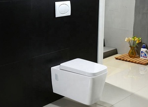 Nouvelle conception de sanitaires de salle de bain, toilettes murales suspendues, ensemble de sièges, toilettes murales en céramique à montage mural - Product Image 5